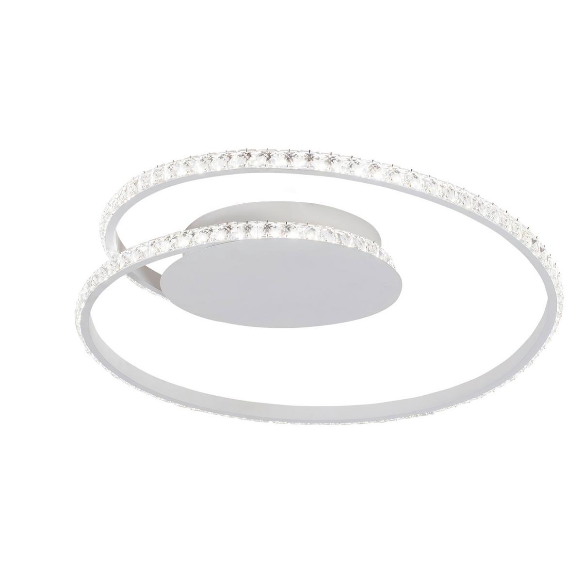 LED-Deckenleuchte Eden Weiß max. 26 Watt - Weiß, Design, Metall (50/10/43cm)