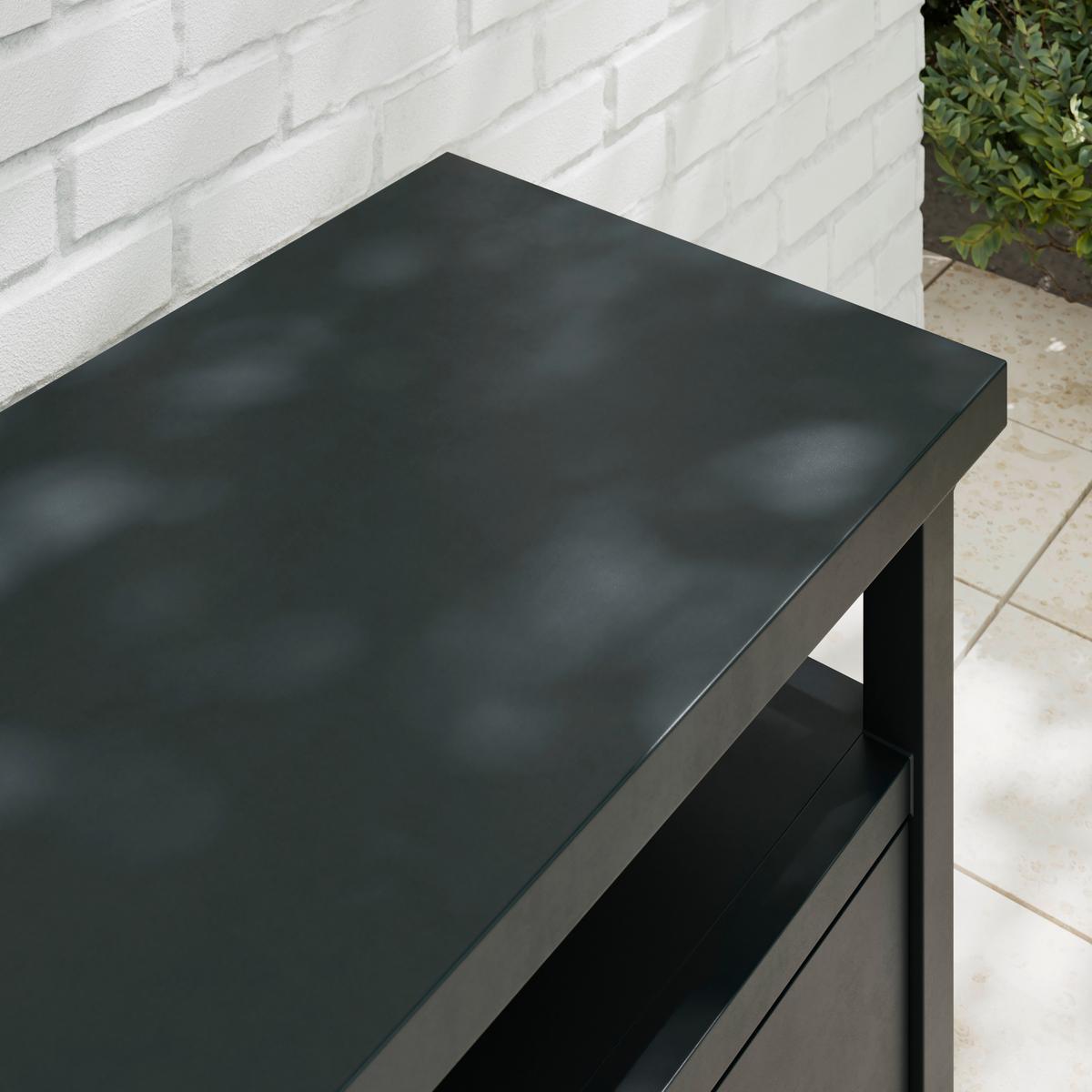 Outdoorküche Robert Anthrazit - Anthrazit/Schwarz, MODERN, Kunststoff/Metall (137/88/55cm) - Mömax