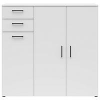 Kommode Multistauraum Weiß - Anthrazit/Schwarz, MODERN, Holzwerkstoff/Kunststoff (120/115/40cm) - Mömax