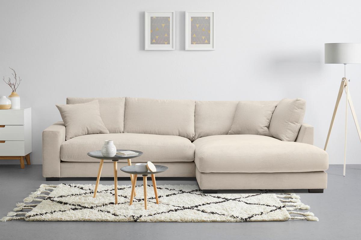Kutna Garnitura Pedro - crna/taupe, Moderno, tekstil/plastika (300/190cm) - Mömax