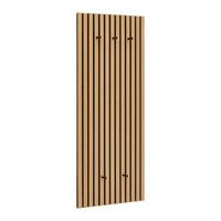 Garderobenpaneel Eiche Furniert - Eichefarben, Modern, Holzwerkstoff/Textil (50/125/7,5cm) - Mömax
