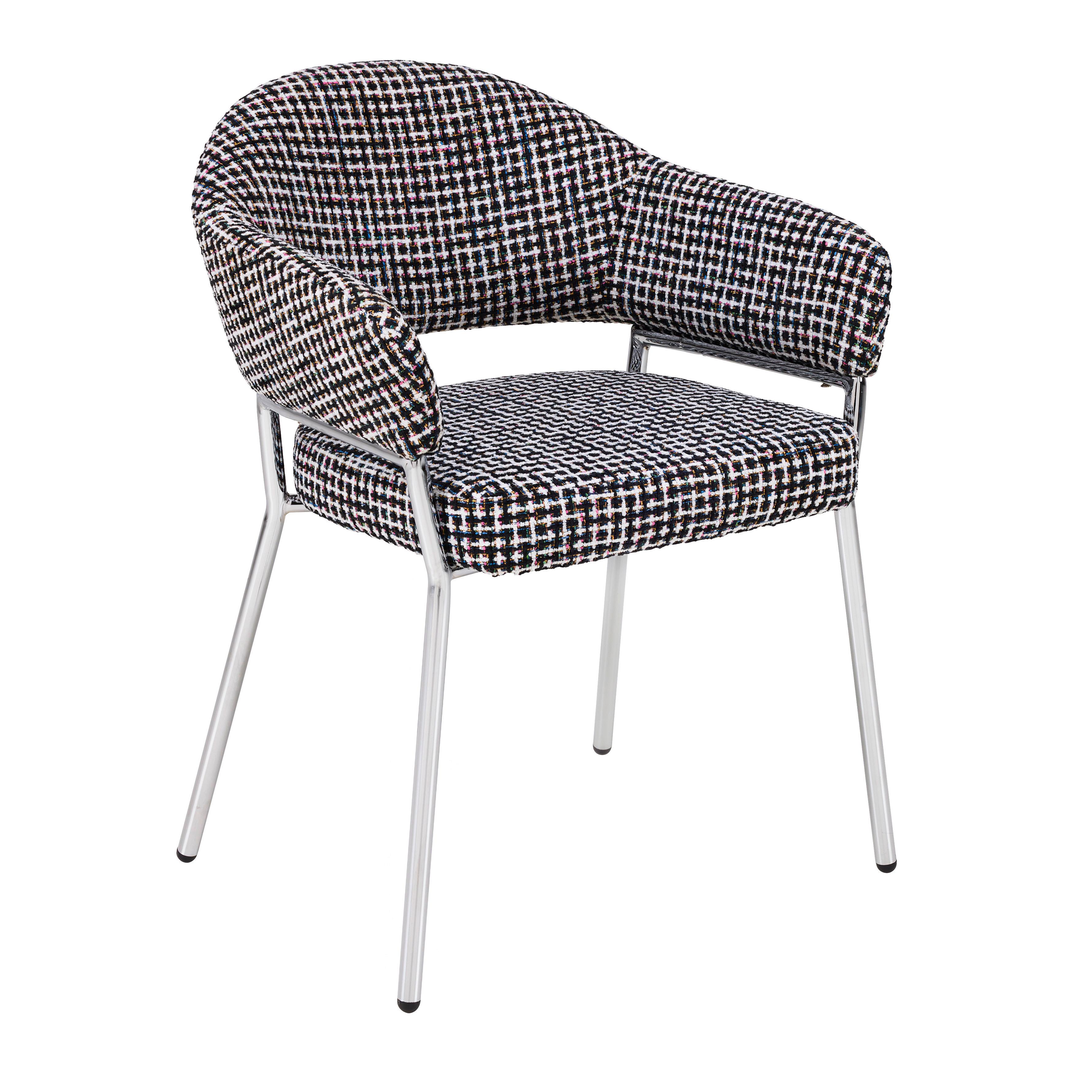 Sessel Coco -Trend- - Chromfarben/Multicolor, Modern, Textil/Metall (60/60/60cm) - Premium Living