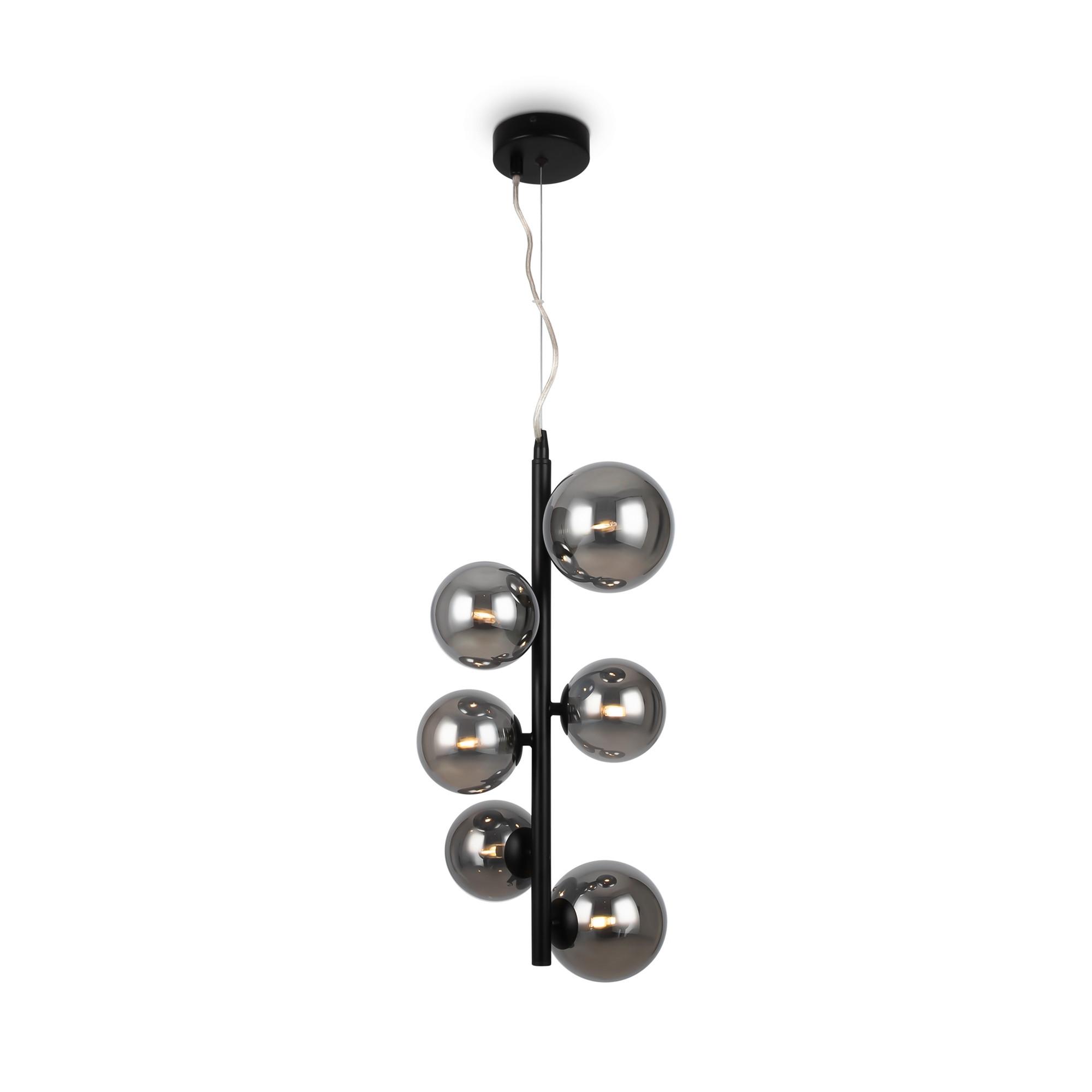 Pendelleuchte Dallas Schwarz max. 28 Watt - Schwarz/Grau, Trend, Glas/Metall (29/170cm) - MAYTONI