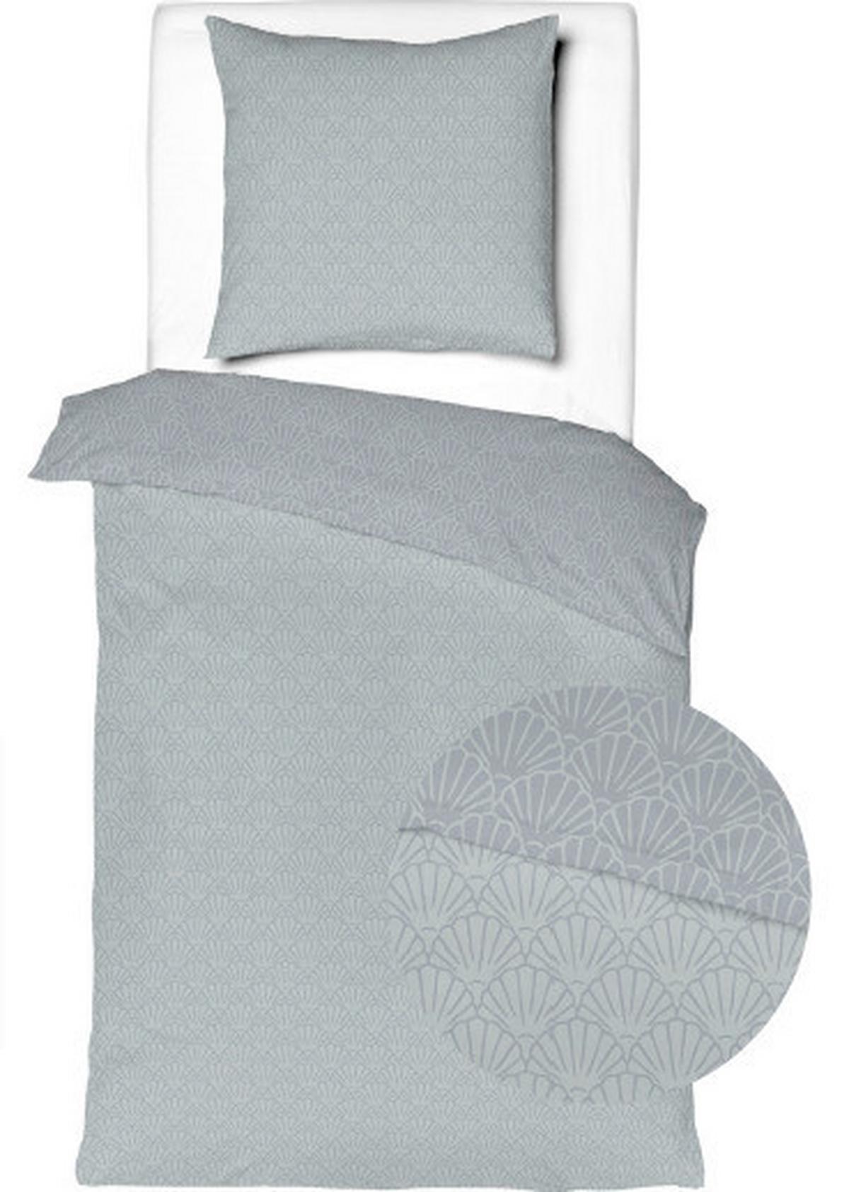 Lenjerie de pat Shell cca. 140x200/50x70 cm - gri, textil (140/200cm) - Mömax
