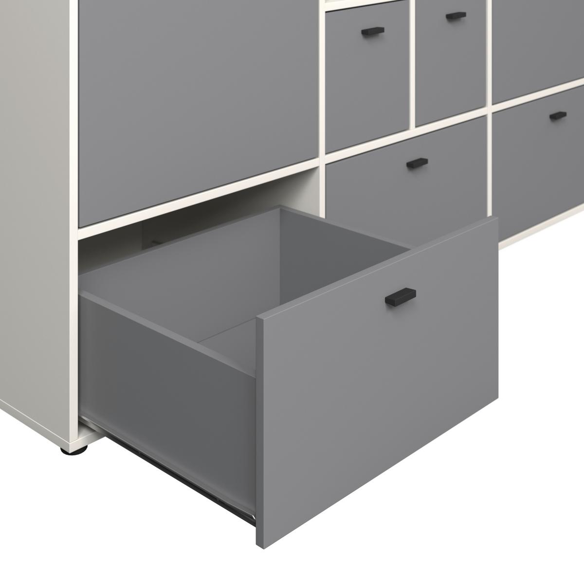Kleiderschrank Framo 3 Kaschmirfarben/Anthrazit - Kaschmir/Anthrazit, KONVENTIONELL (179,4/210,6/58cm) - Mömax