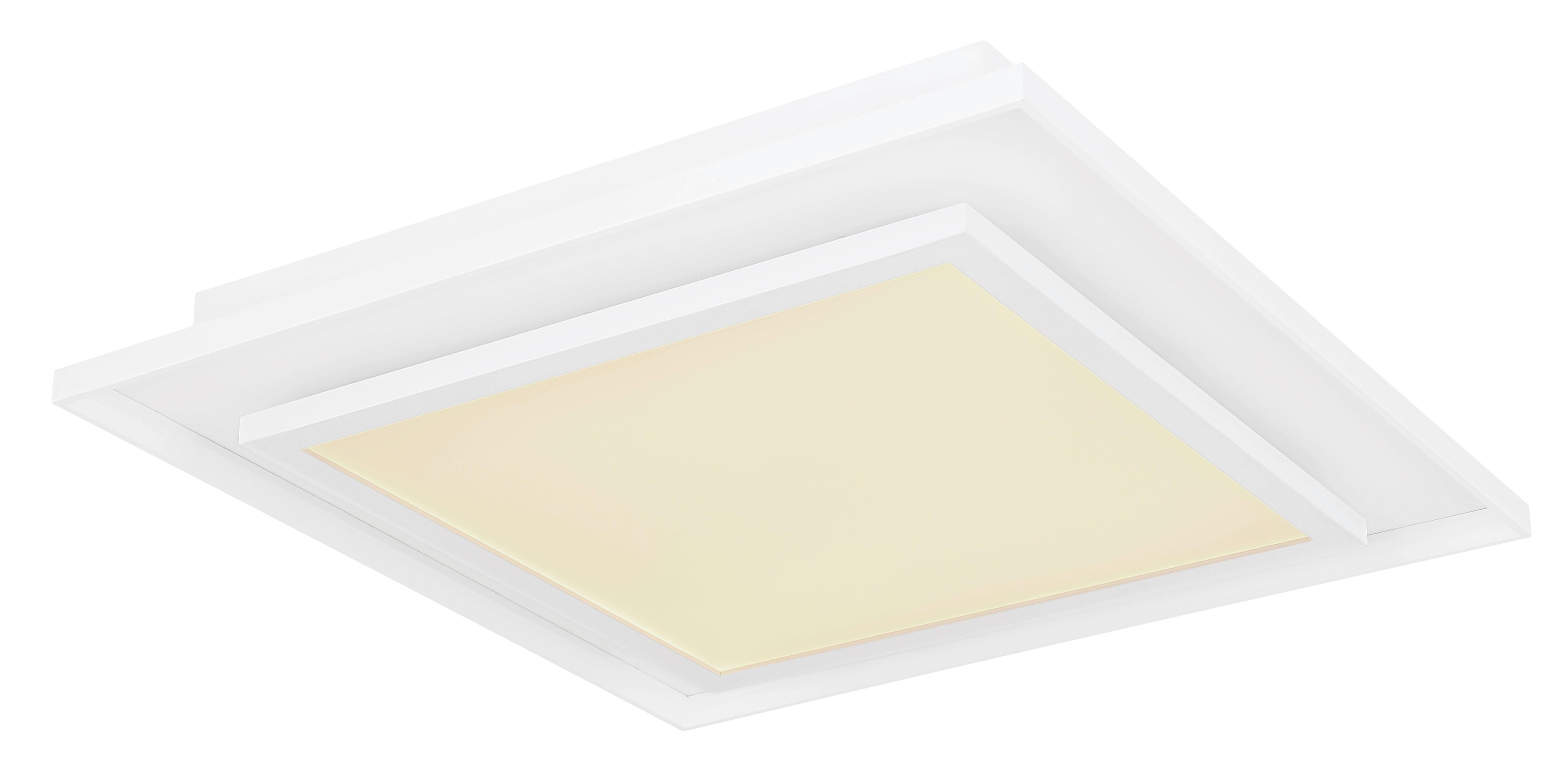 LED-Deckenleuchte Murphy Weiß max. 24 Watt - Weiß, Design, Kunststoff/Metall (44,3/44,3/6,3cm) - Globo