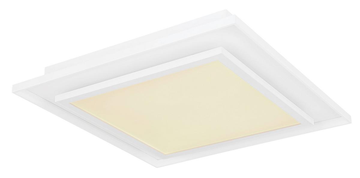 Stropna Led-svetilka Murphy, S Sijalko - bela, Design, kovina/umetna masa (44,3/44,3/6,3cm) - Globo