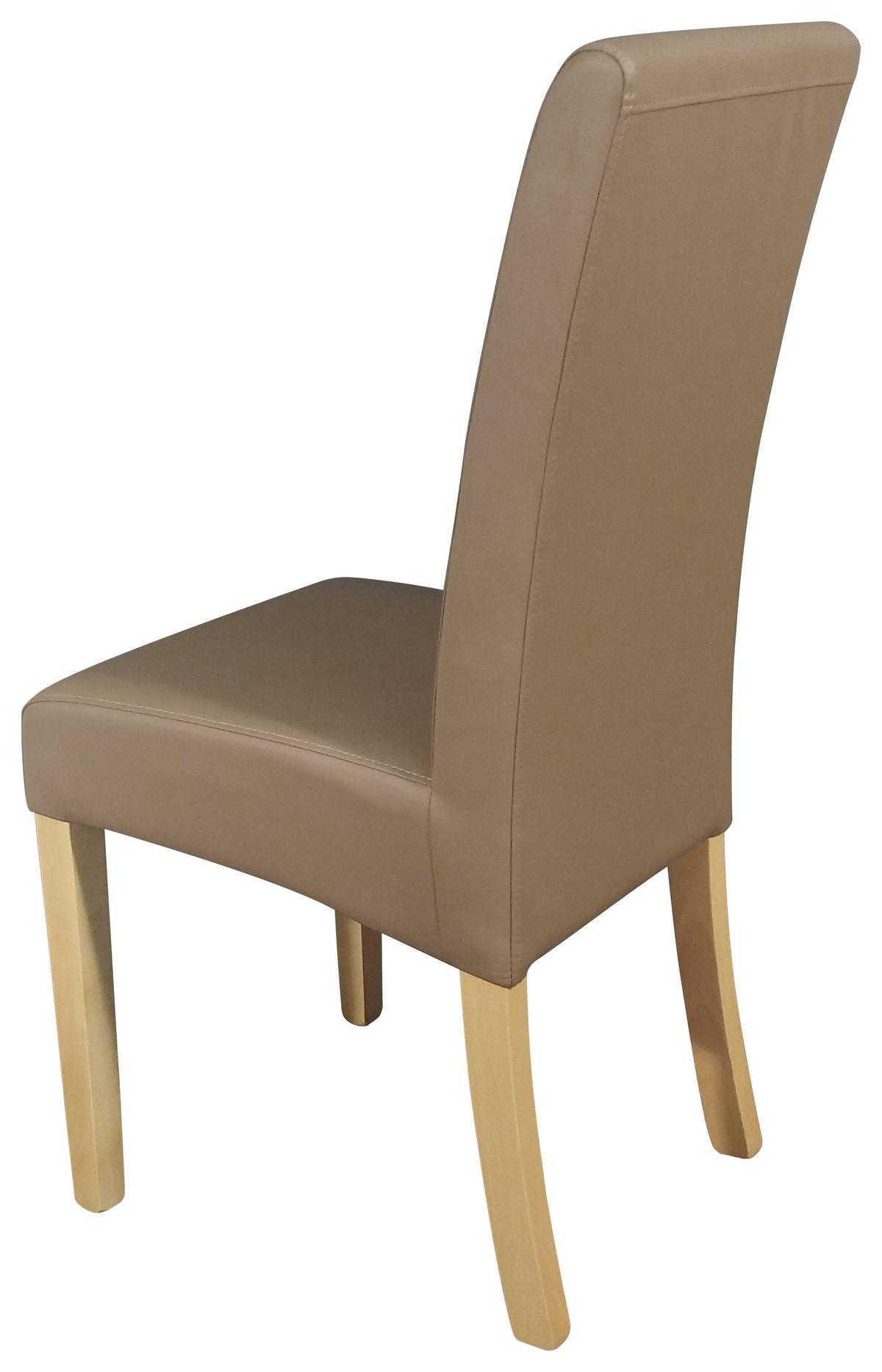 KRZESŁO PROMO - kolor naturalny/taupe, Lifestyle, tkanina/drewno (42/95/57cm) - Carryhome