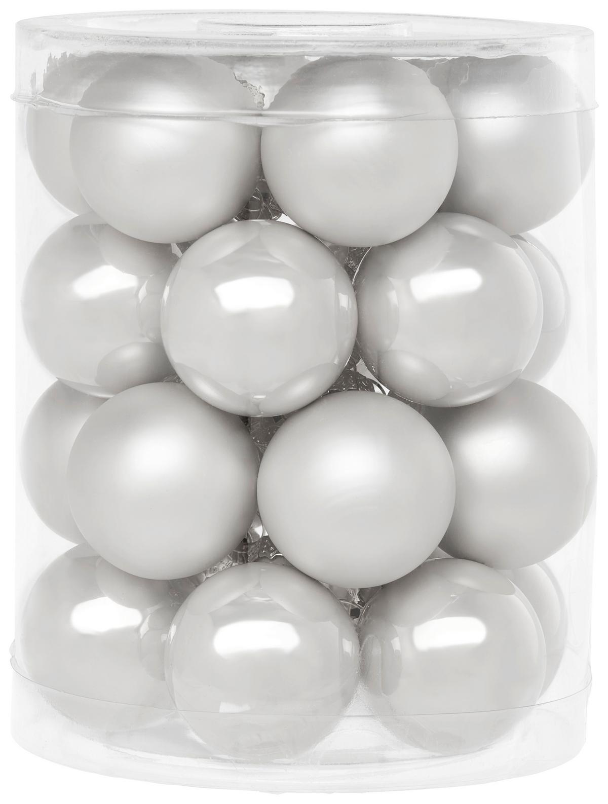 Karácsonyfagömbszett Anna - olívazöld/fekete, Basics, Üveg (3cm) - Modern Living