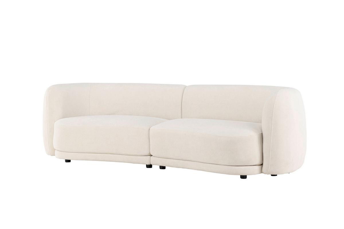 2-Sitzer-Sofa Cielo Weiß - Weiß, MODERN, Textil/Metall (268/80/91cm) - Livetastic