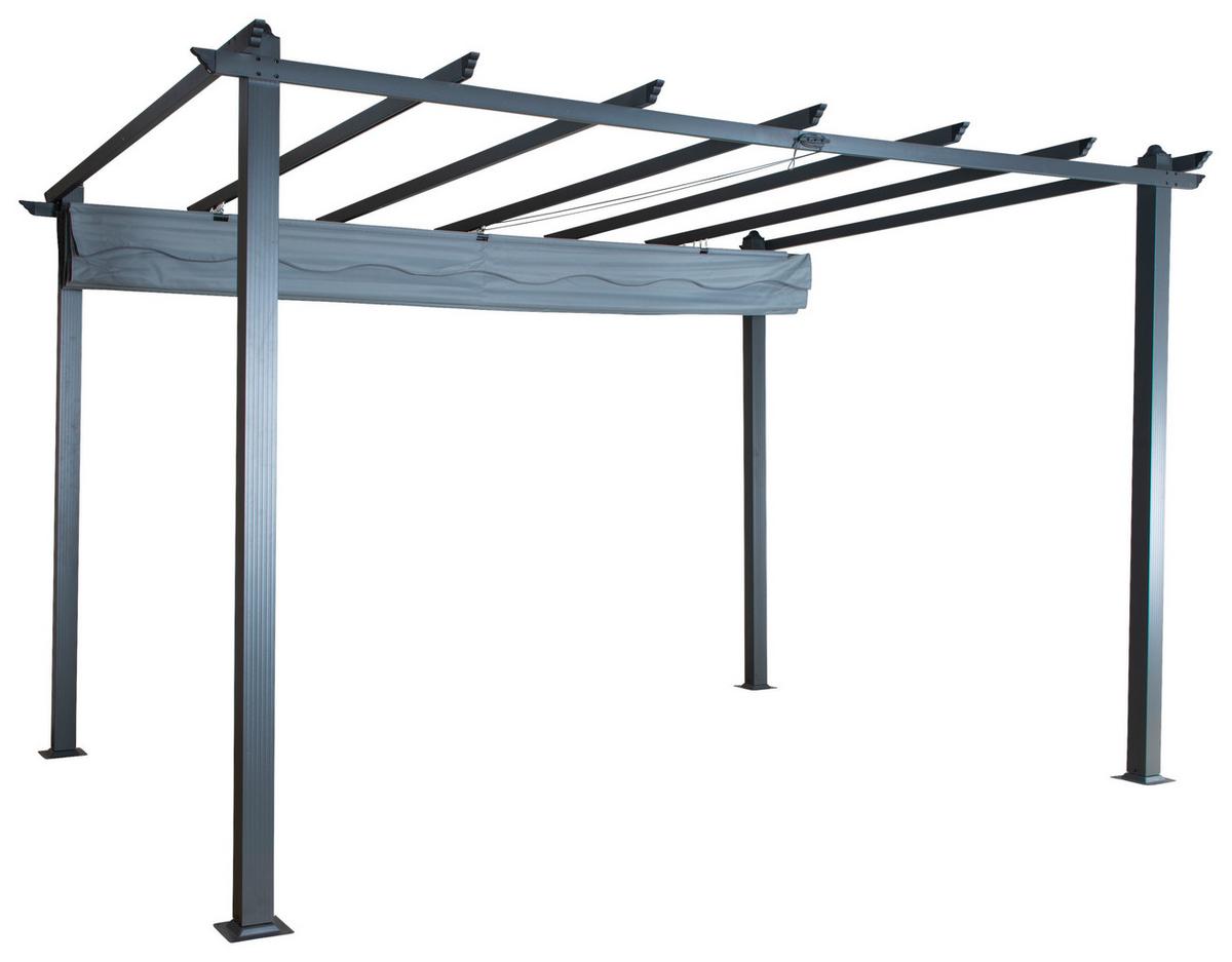 PERGOLA LAZIO - Grau, KONVENTIONELL, Textil (395/245/295cm) - Gardenson