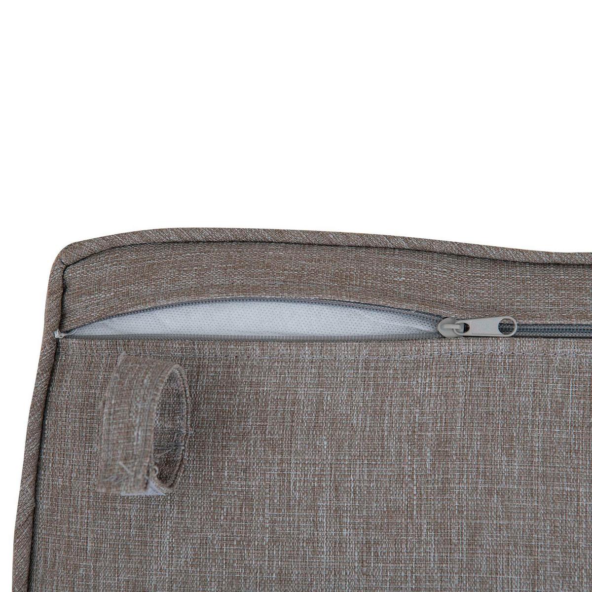 Gartenset Lagos Grau/Beige, 4-teilig - Hellbraun/Beige, Basics, Textil/Metall (126/86/157cm) - Modante