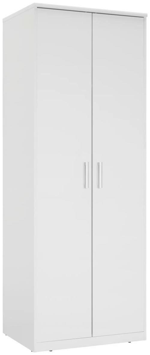 SZAFA NA UBRANIA EASY - kolor srebrny/biały, Basics, materiał drewnopochodny/tworzywo sztuczne (72/194/54cm) - Xora