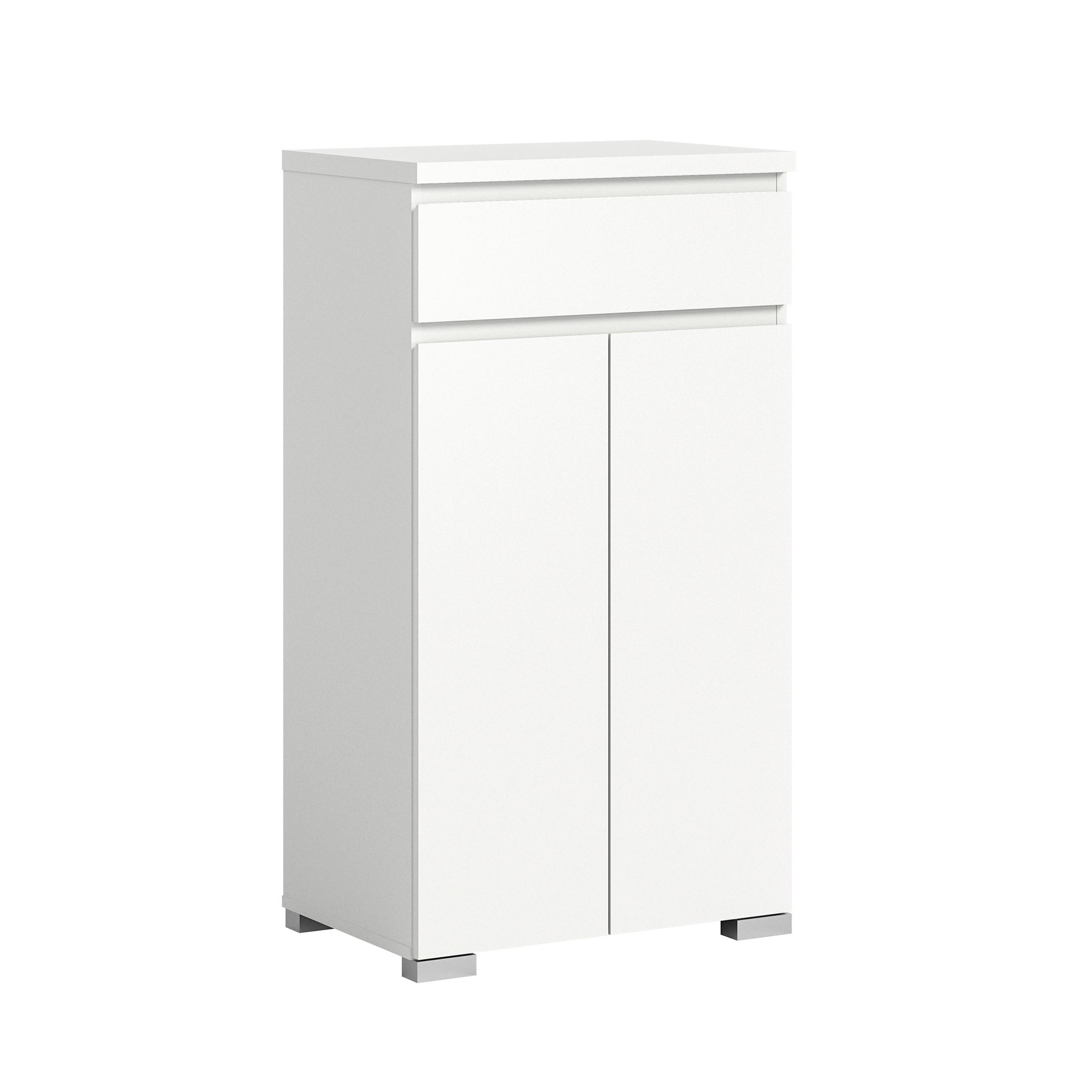 Schuhschrank Shoelove Weiß - Silberfarben/Weiß, MODERN, Holzwerkstoff (60/109/40cm) - Mömax