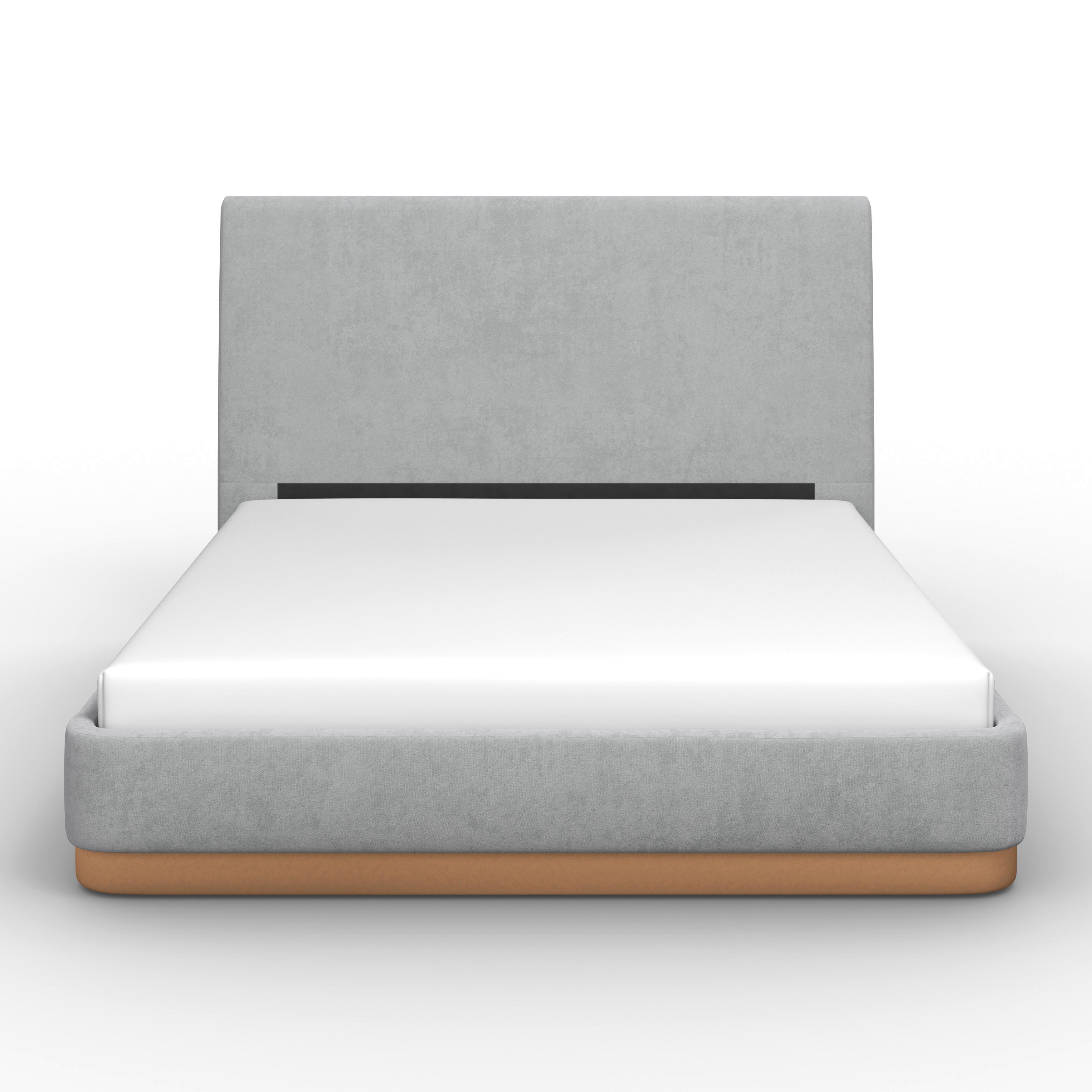 STOPPAD SÄNG JOSEF - svart/grå, Modern, metall/trä (160/200cm) - Bessagi Home