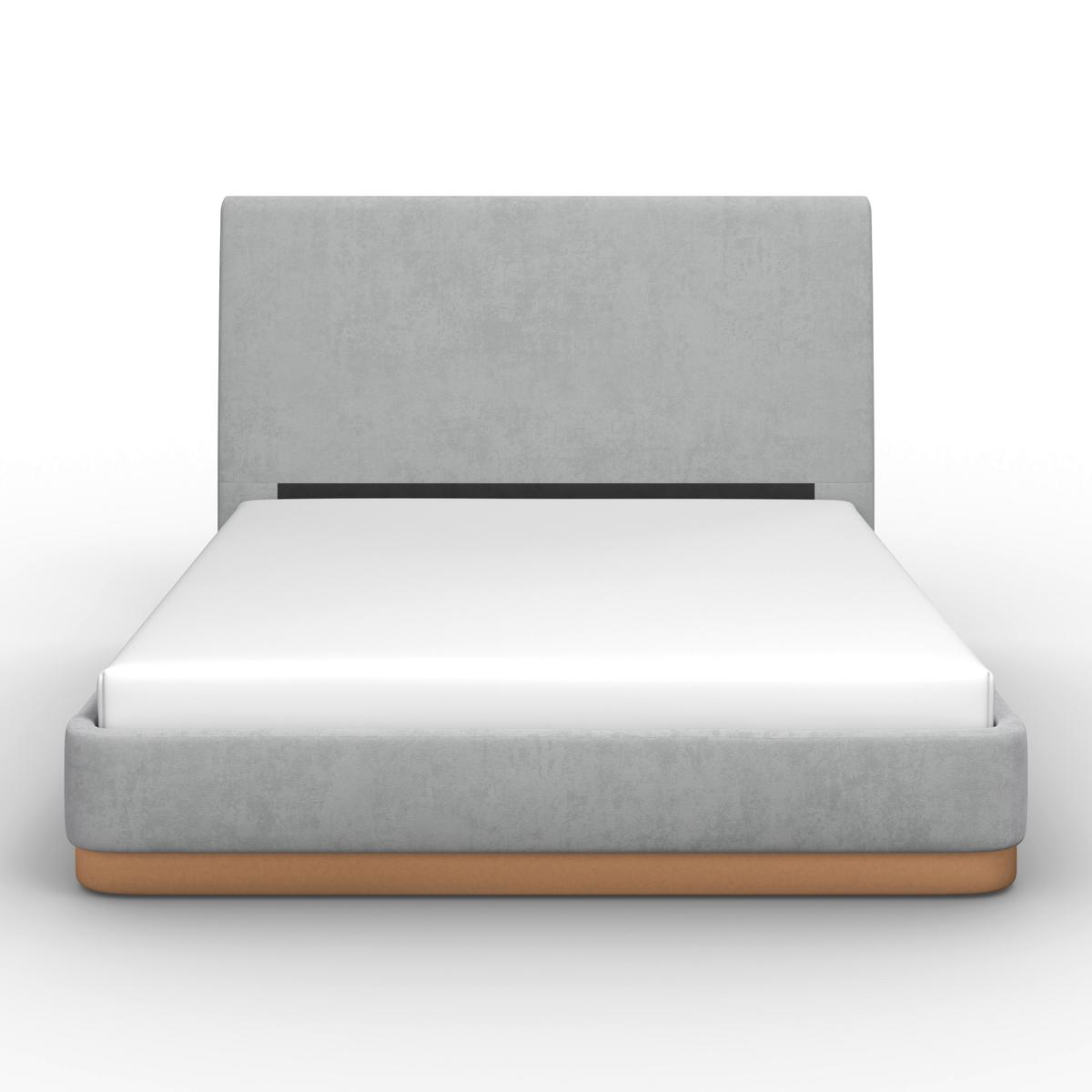 Oblazinjena Postelja Josef, Svetlo Siva, 160x200 - siva/črna, Moderno, kovina/tekstil (160/200cm) - Bessagi Home