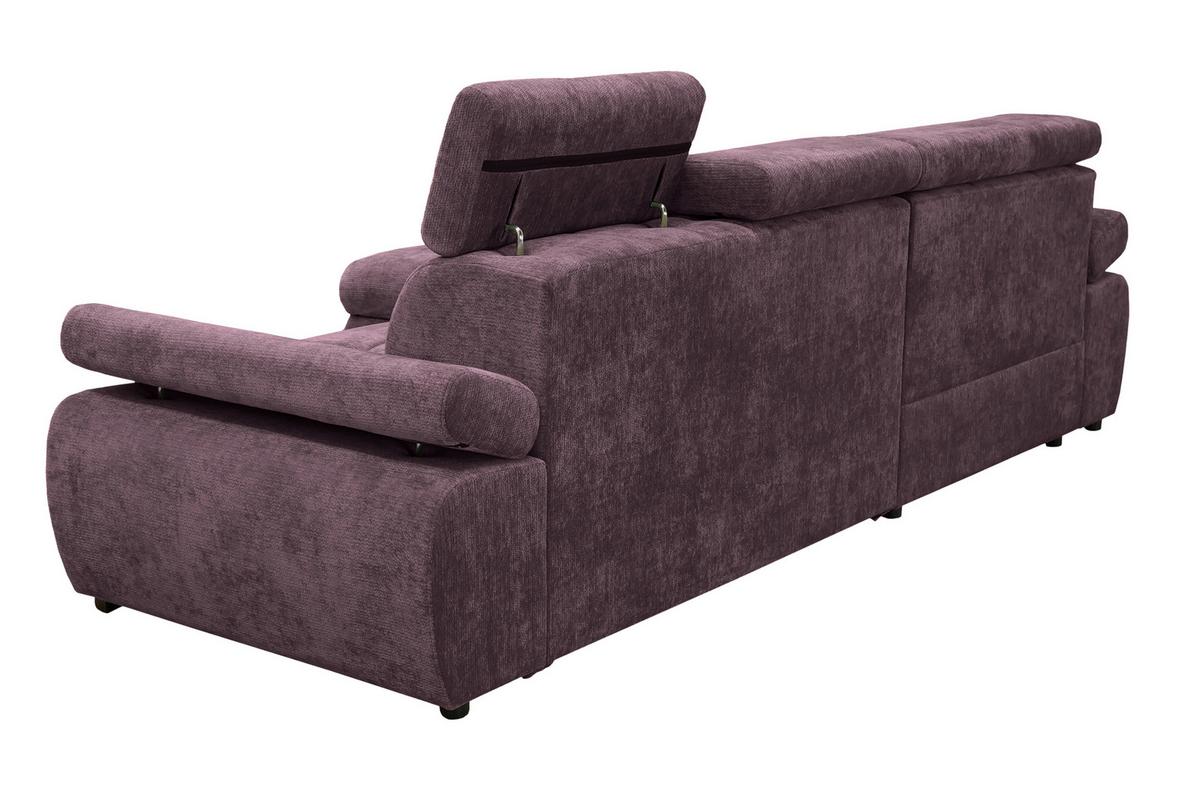 Kutna Garnitura Vegas - boje kupine/crna, Design, drvo/tekstil (173/294cm) - Modern Living