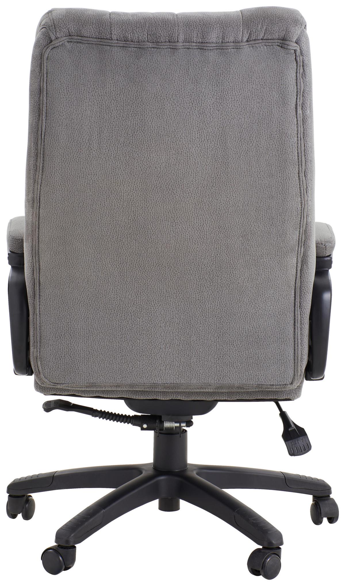 FOTEL SZEFA JOHN XXL - czarny/szary, Konventionell, tworzywo sztuczne/tkanina (68/113-121/68cm)