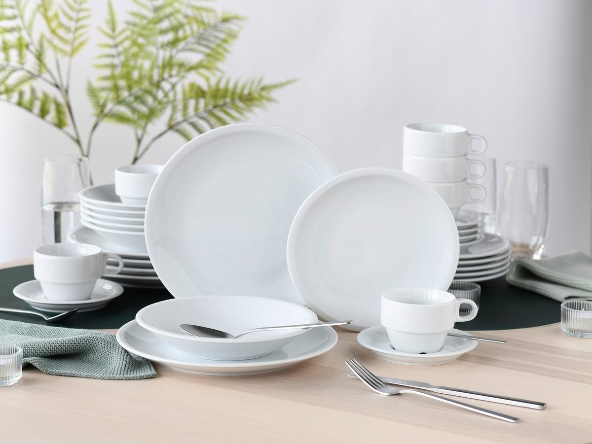 Kombinirani Servis Milano, 30-Delni - bela, Basics, keramika - Creatable