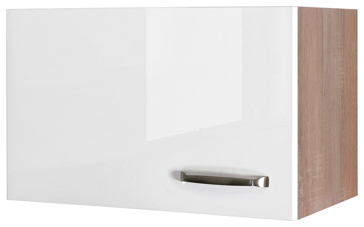 Corp superior de bucatarie VENEZIA - VALERO - stejar Sonoma/alb lucios intens, Modern, material pe bază de lemn (60/32/32cm) - FlexWell