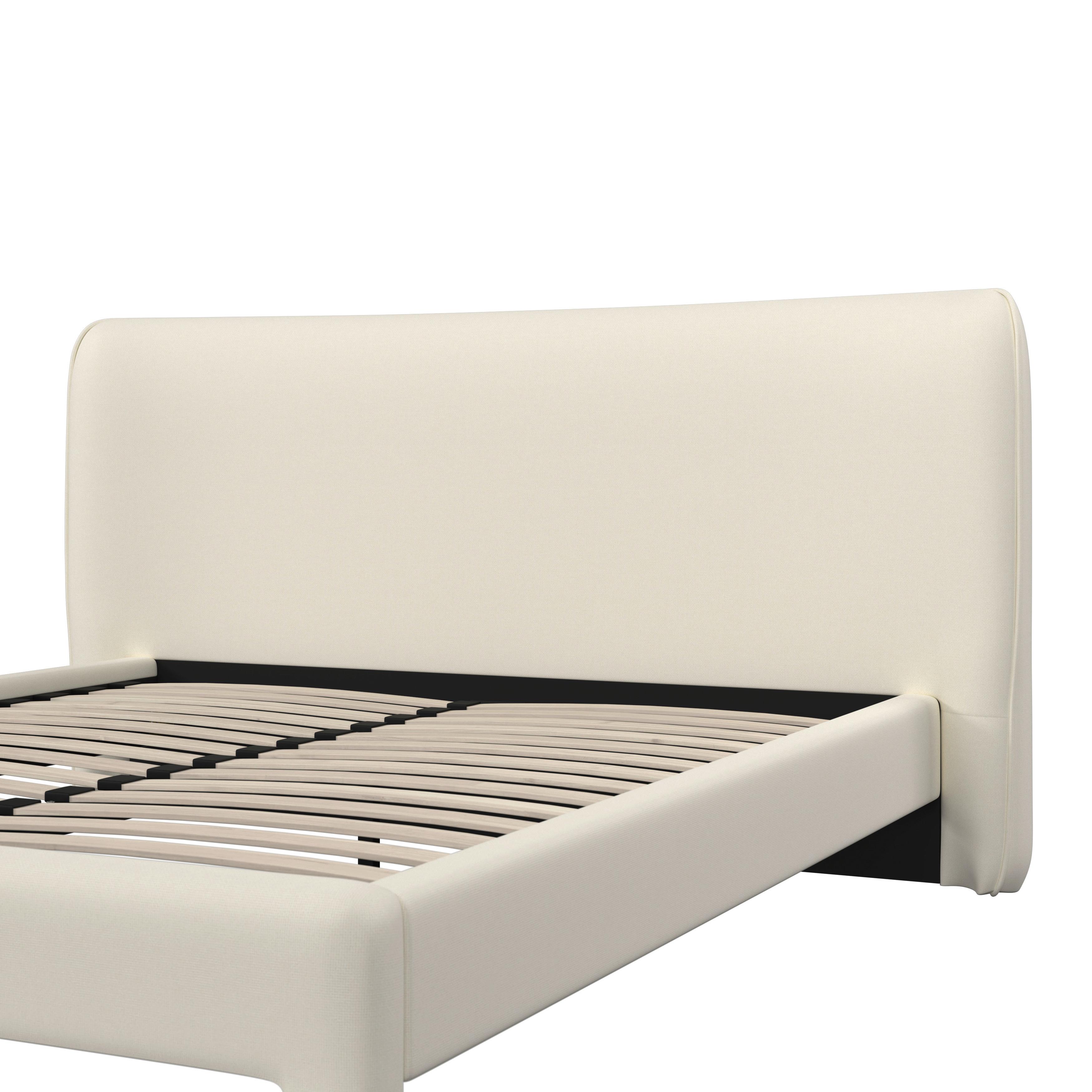 STOPPAD SÄNG VALION - Elfenbein/ekfärgad, Modern, metall/trä (160/200cm) - Bessagi Home