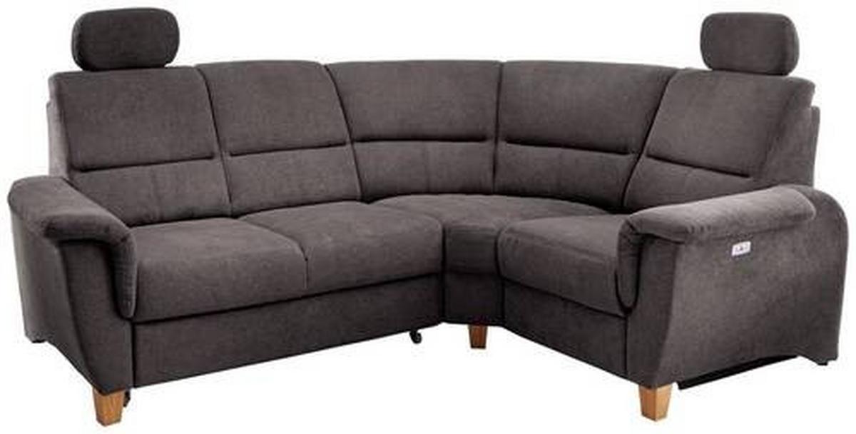 Wohnlandschaft Parole Anthrazit Struktur - Wildeiche/Anthrazit, KONVENTIONELL, Holz/Textil (237/186cm) - Livetastic
