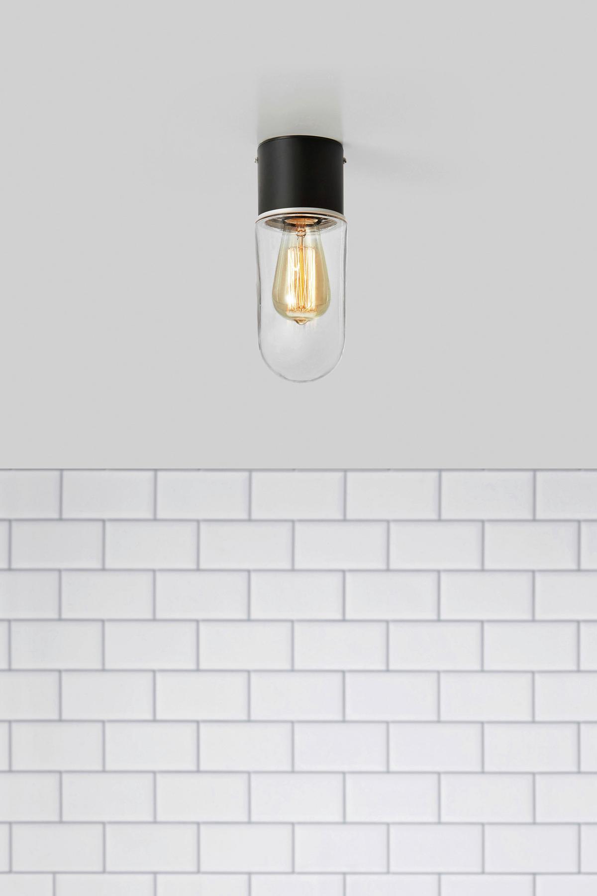 Deckenleuchte Zen max. 15 Watt - Klar/Schwarz, Basics (10/10/26cm) - Markslöjd