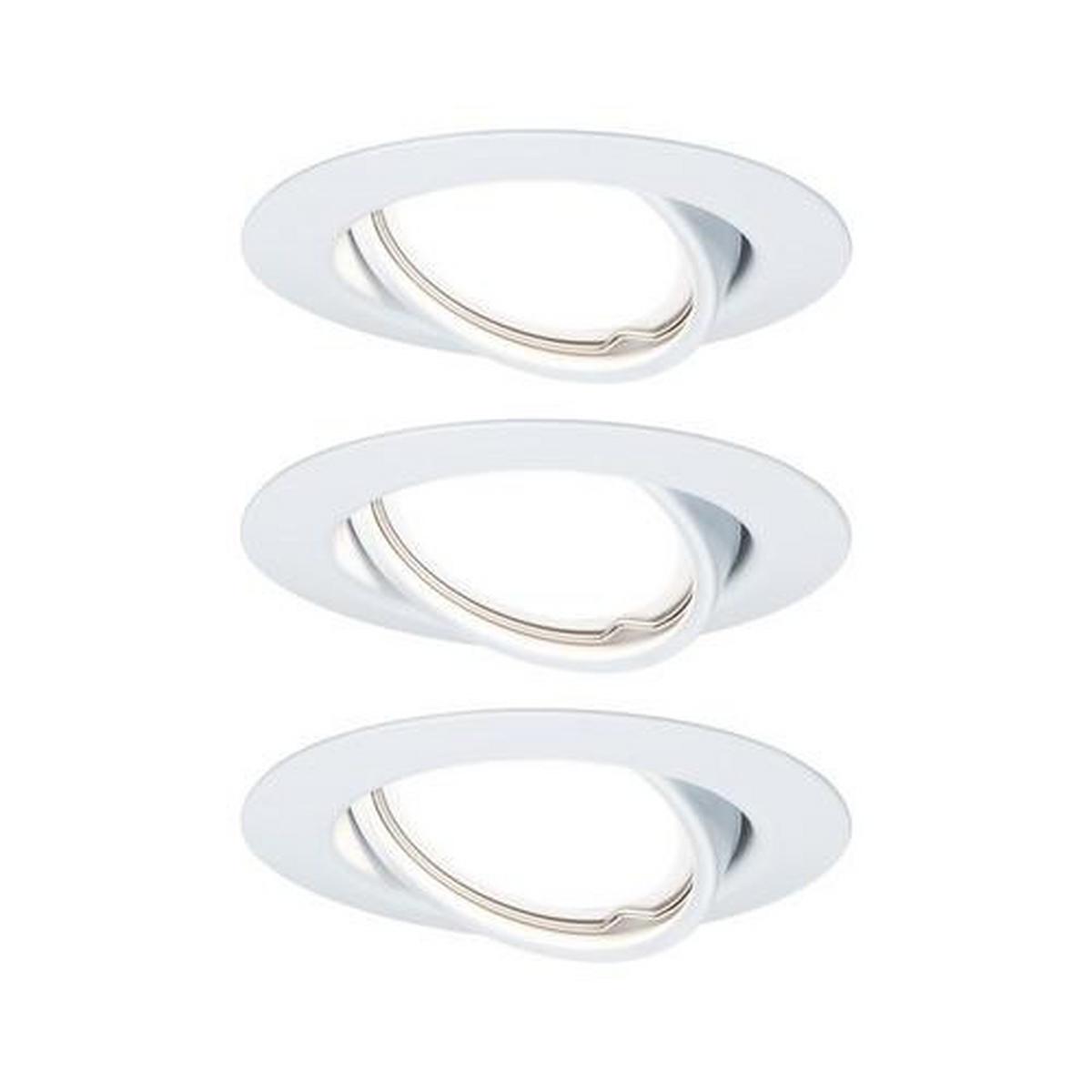 LED-Spot-Set EBL Base Set in Weiß max. 5 Watt 3-teilig - Weiß, Basics, Metall (9cm) - Paulmann