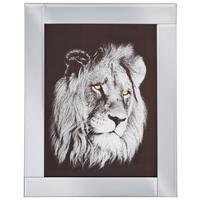 OBRAZ NA SZKLE DY23KX068 - kolor srebrny/czarny, Trend, drewno/szkło (38/48cm) - Ambia Home
