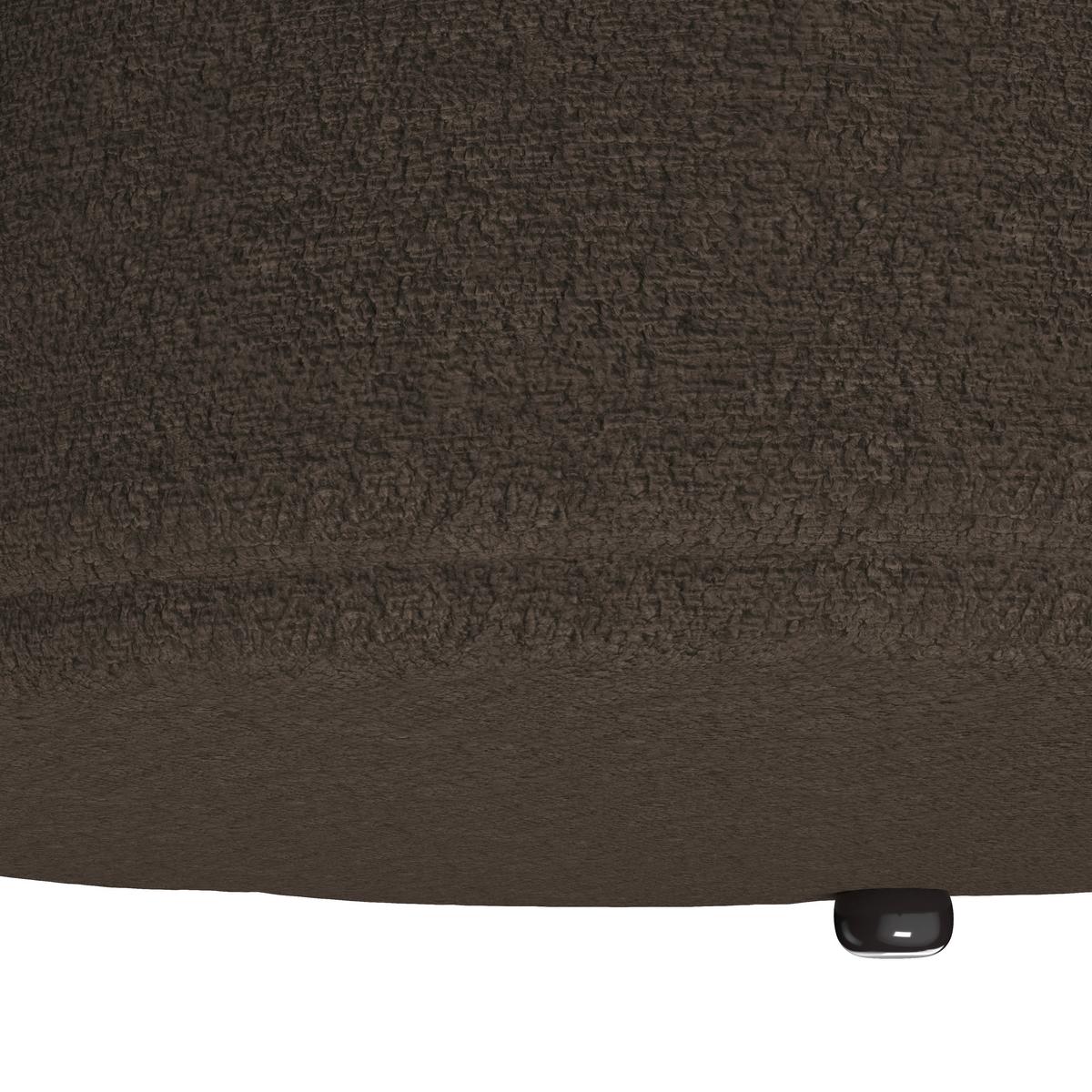 Couchtisch Kira Chenille Braun / Walnuss - Schwarz/Braun, MODERN, Holz/Textil (86/86/43cm) - Bessagi Home