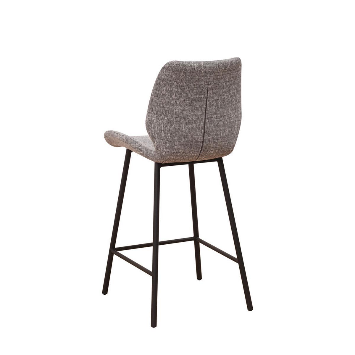 BARHOCKER-SET BARRON - Schwarz/Grau, Design, Textil/Metall (47/99/55cm) - MID.YOU