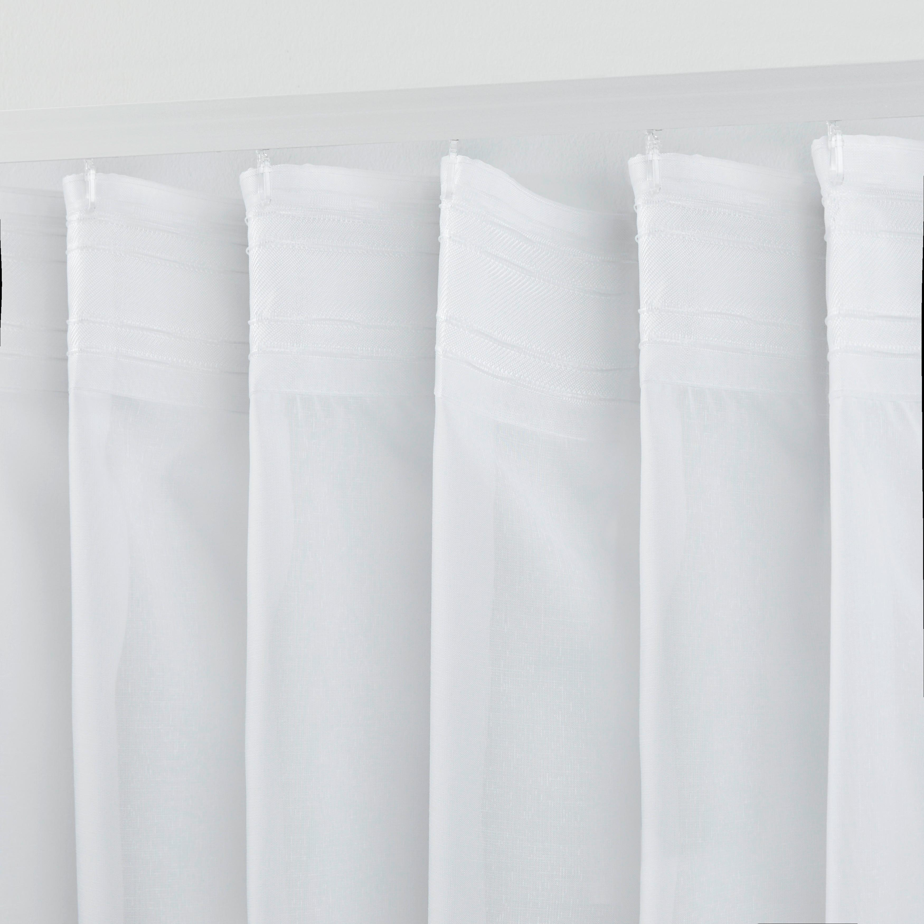 GARDINLÄNGD LEO TRANSPARENT 2 STK. -AKT- - vit, Klassisk, textil (140/255cm) - Premium Living