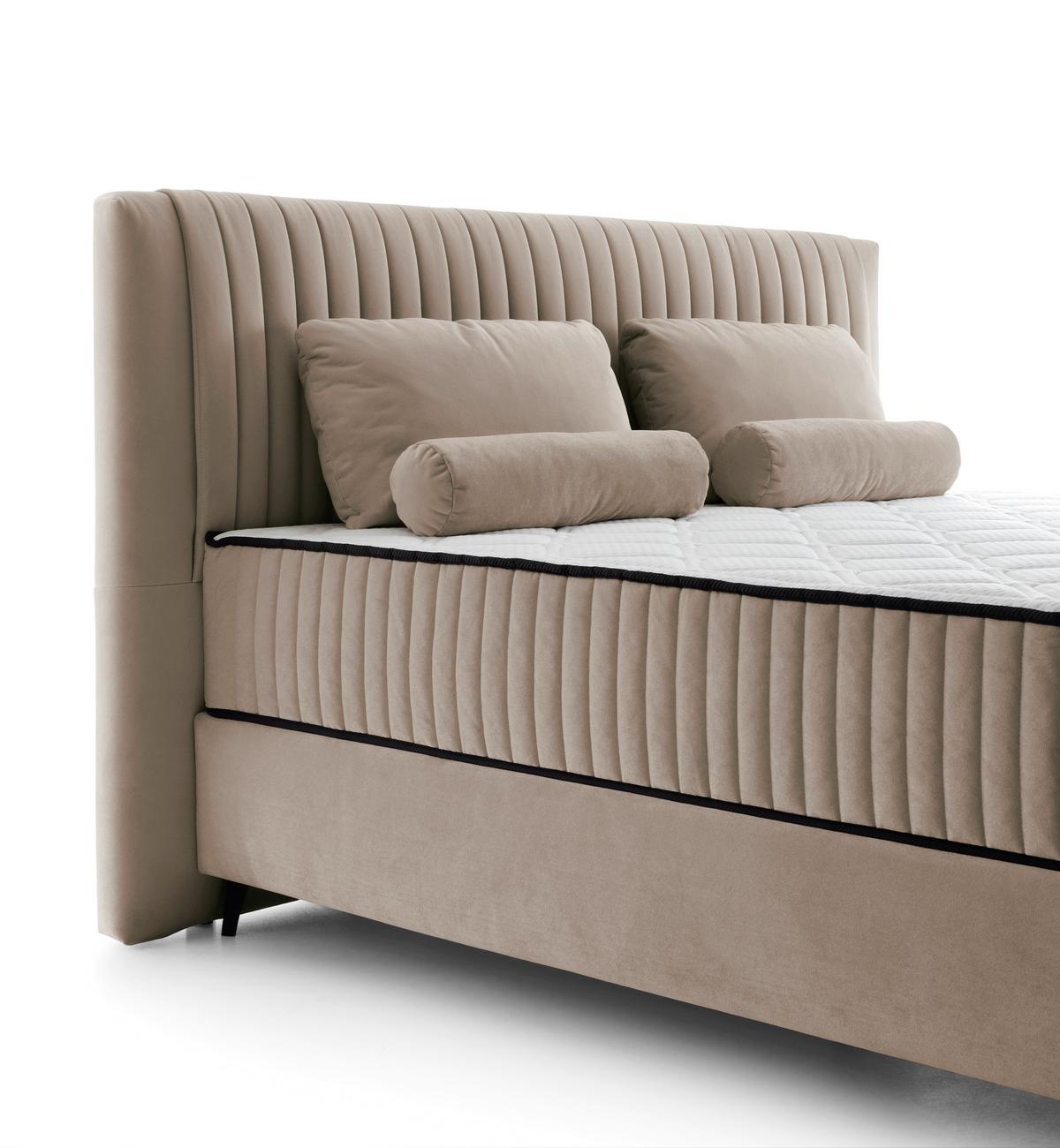 PAT BOX DREAM - maro, Modern, lemn/textil (120/200cm) - Premium Living