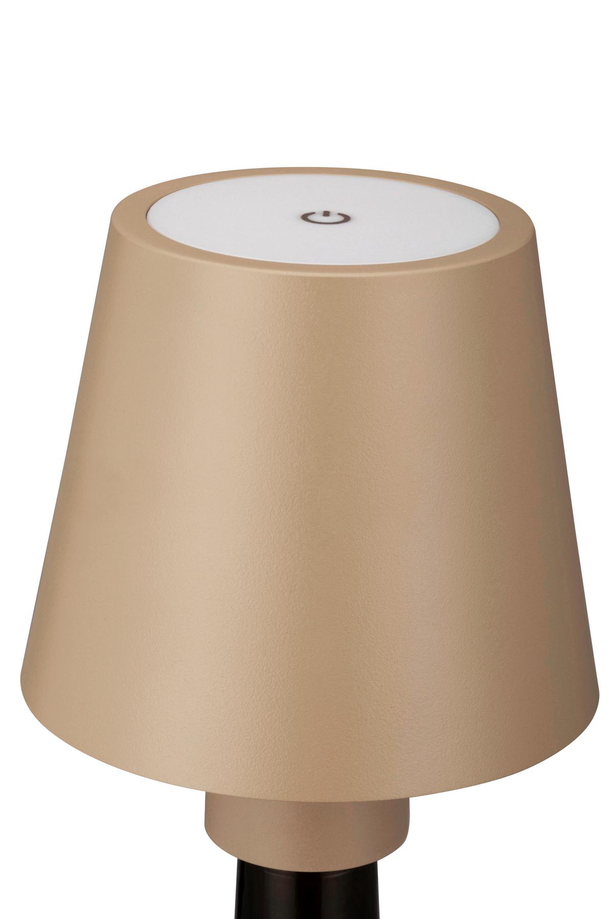 LAMPA STOŁOWA Z AKUMULATOREM BOTTLE *SBN* - kolor piaskowy, Konventionell, metal (11/12,2cm) - Novel