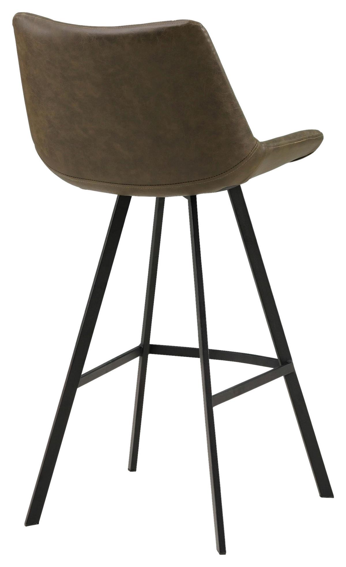 Barhocker-Set Bowie 2er-Set ca. 50x102 cm Grün - Schwarz/Grün, KONVENTIONELL, Textil/Metall (50/102/55cm) - MID.YOU