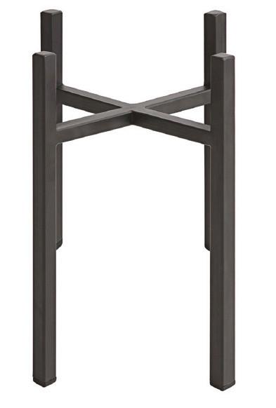 Pflanzentopfstütze Solido in Schwarz - Schwarz, Basics, Metall (41,5/50cm) - Modern Living