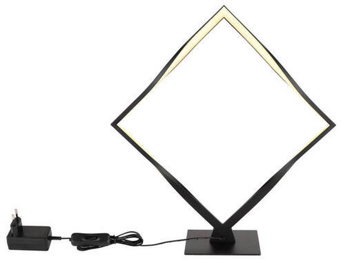 LED-Tischleuchte Maxxy Schwarz/Opal max. 12 Watt - Opal/Schwarz, Design, Kunststoff/Metall (42/14/44,5cm) - Globo