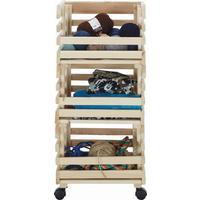 étagère d'appoint Naturfarben - couleur écru, Konventionell, matière synthétique/bois (34/80/30cm) - Mömax