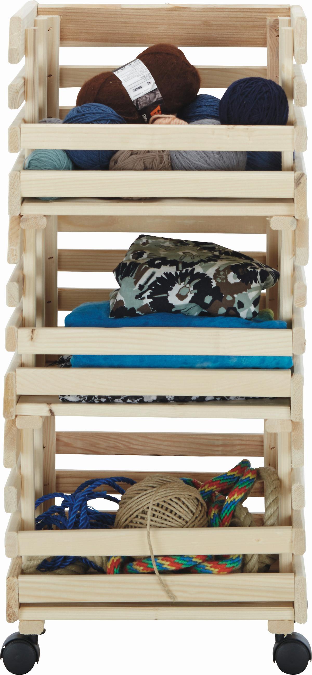 étagère d'appoint Naturfarben - couleur écru, Konventionell, matière synthétique/bois (34/80/30cm) - Mömax