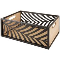 Láda Ricarda-L - barna/fekete, Modern, fa/fém (38/15/27cm) - Modern Living