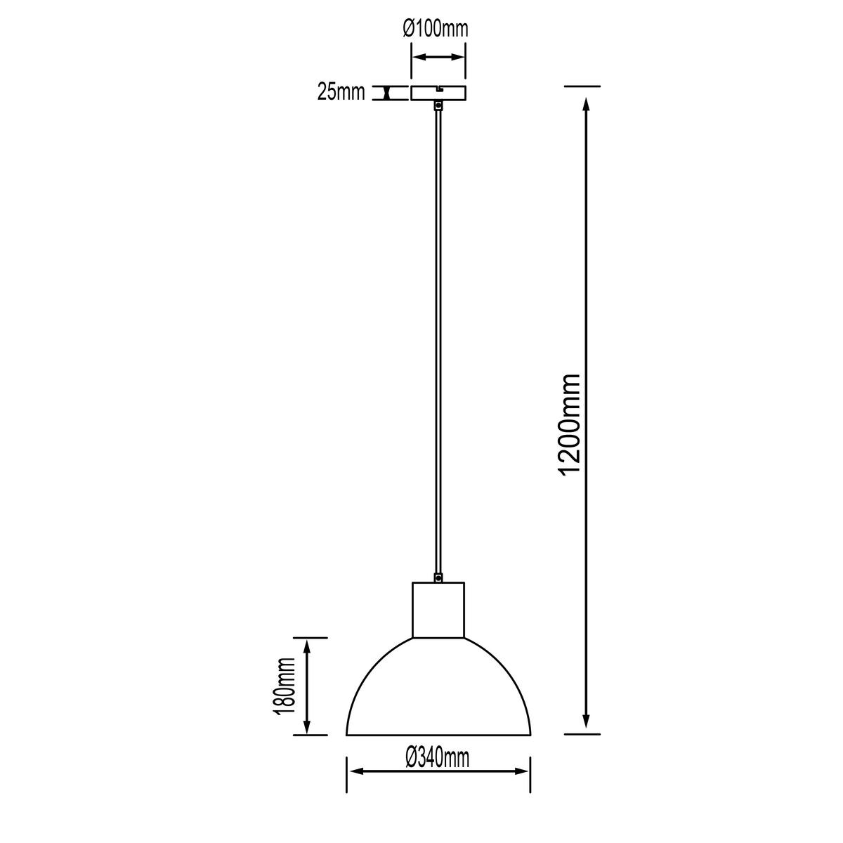 Pendelleuchte Daintree Weiß/Naturfarben max. 60 Watt - Weiß/Naturfarben, Basics, Holz/Metall (34/120cm) - Brilliant