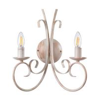 Wandleuchte Pompei Weiß max. 6 Watt - Weiß, KONVENTIONELL, Metall (35/38cm)