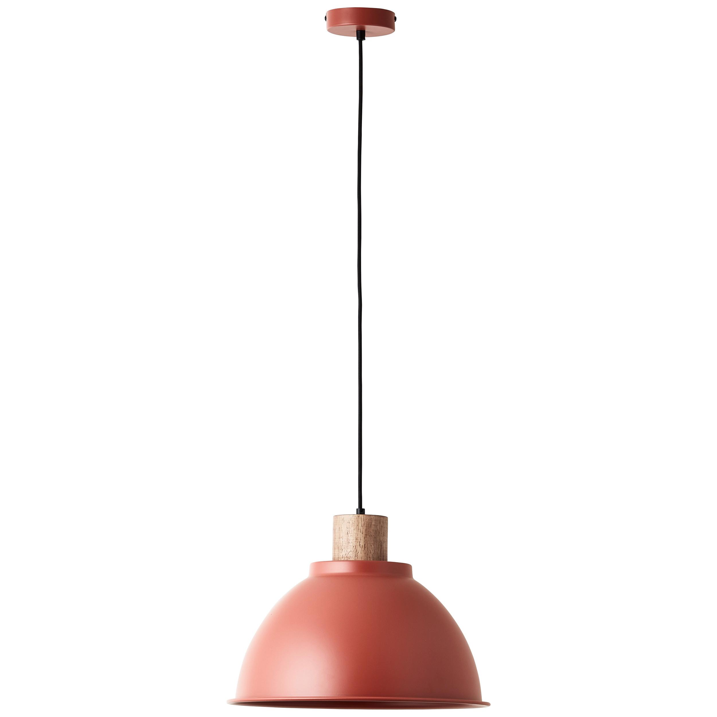 Hängeleuchte Erena Rot max. 60 Watt - Rot, Basics, Holz/Metall (38/120cm) - Brilliant
