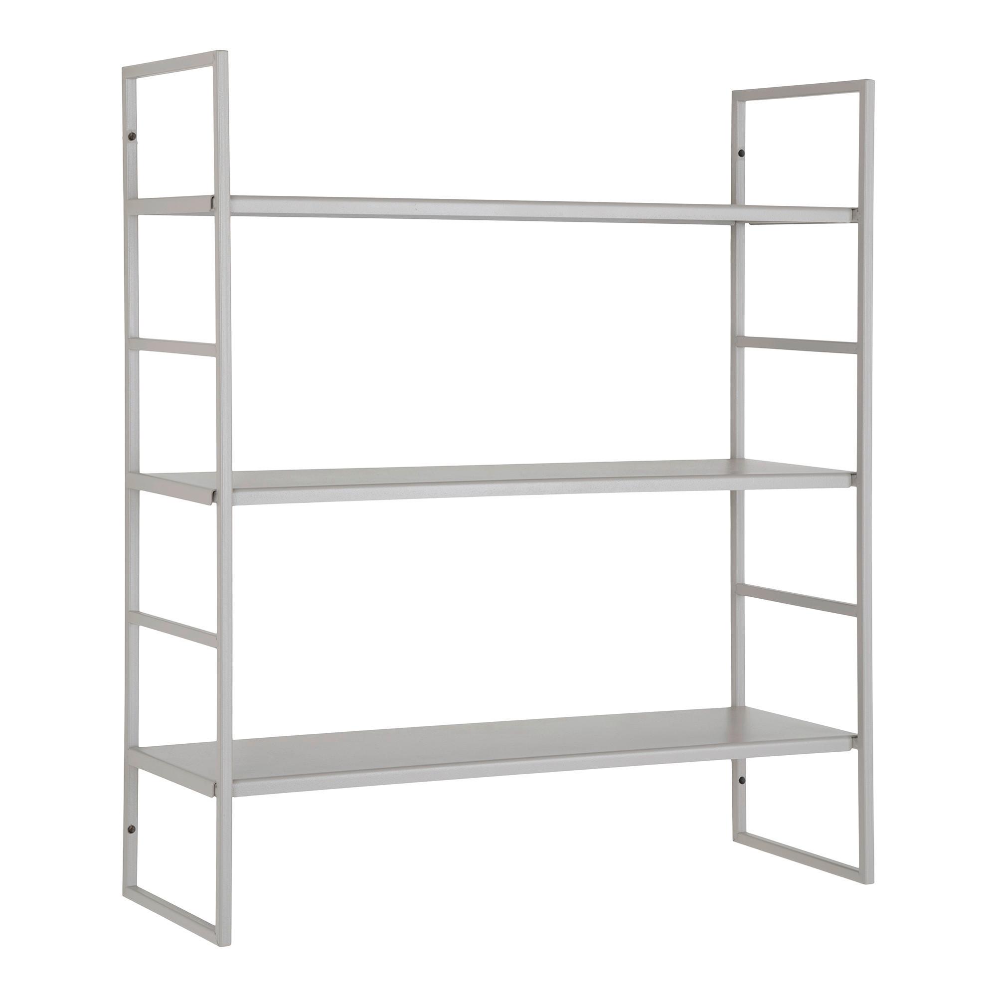 Wandregal Beja Shelves Grau - Grau, Design, Metall (48/55/17cm)
