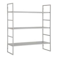 Wandregal Beja Shelves Grau - Grau, Design, Metall (48/55/17cm)