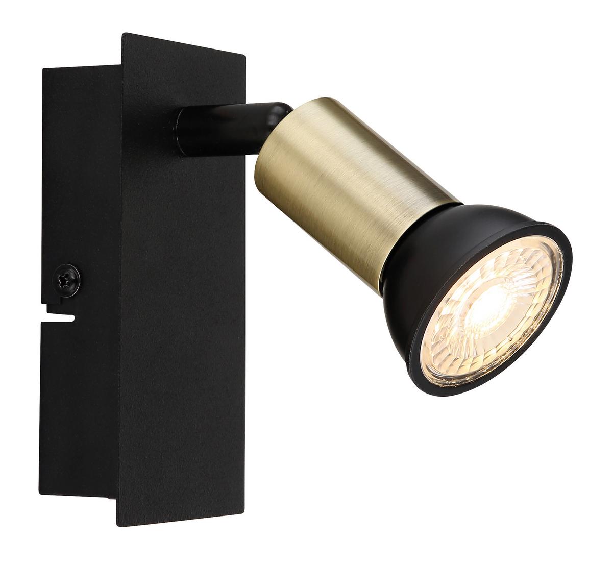 Reflektor Drew - zlate barve/črna, Design, kovina (6/9/10,5cm) - Globo