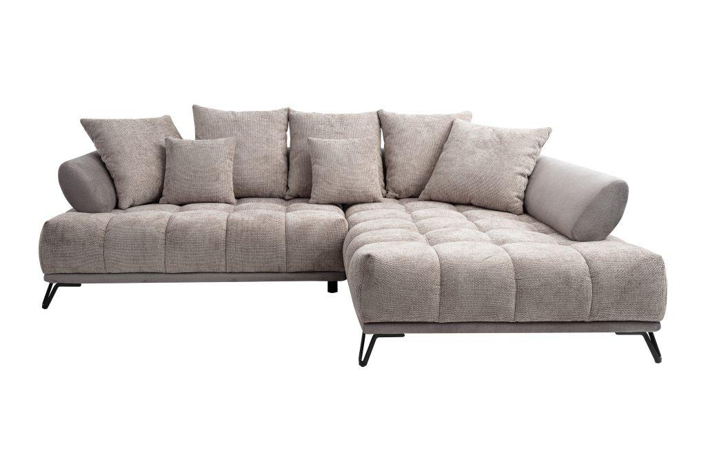 Kutna Garnitura Largo N - crna/taupe, Moderno, tekstil/metal (262/184cm) - Modern Living