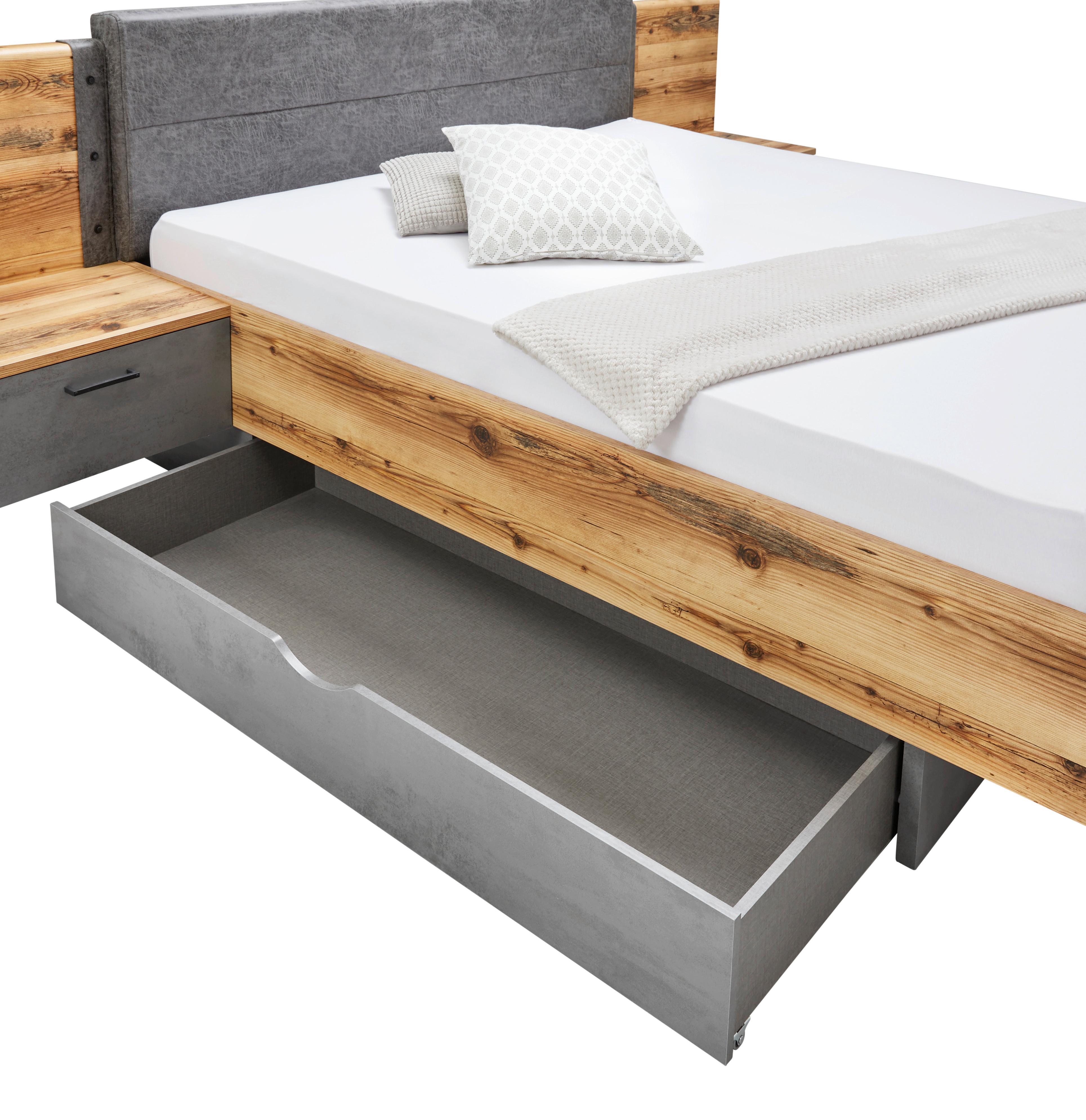 Set sertare depozitare pat Alicante - gri, Modern, material pe bază de lemn (137,2/19,1/61,5cm)