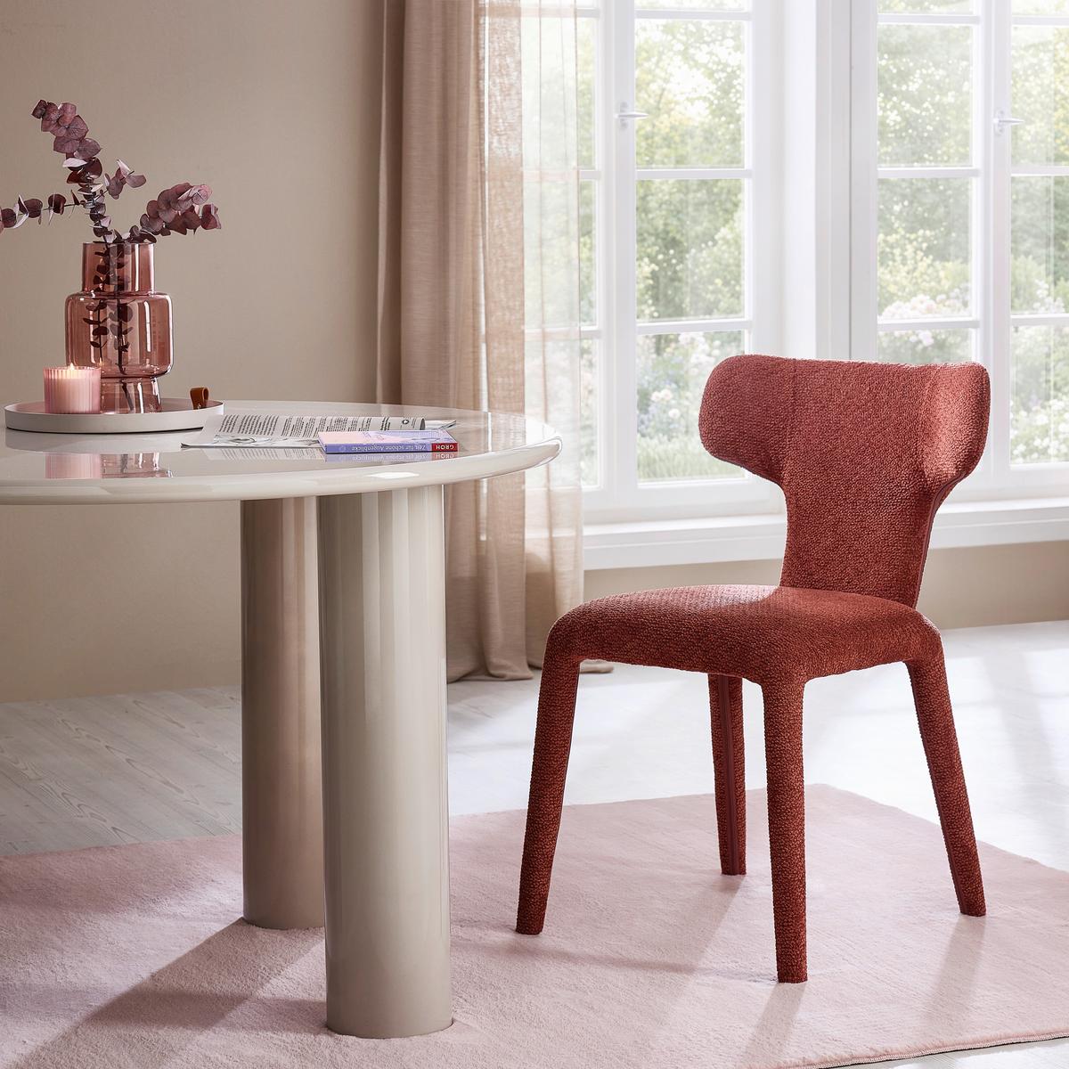 Stuhl Finja Dunkelrot - Rot/Dunkelrot, MODERN, Textil/Metall (51/62/81cm) - Mömax