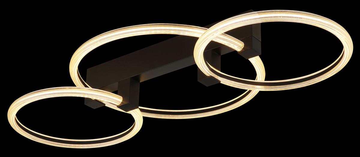 Led Stropna Svjetiljka Fletcher - bijela/prozirno, Design, metal/plastika (76,1/38/11,5cm) - Globo